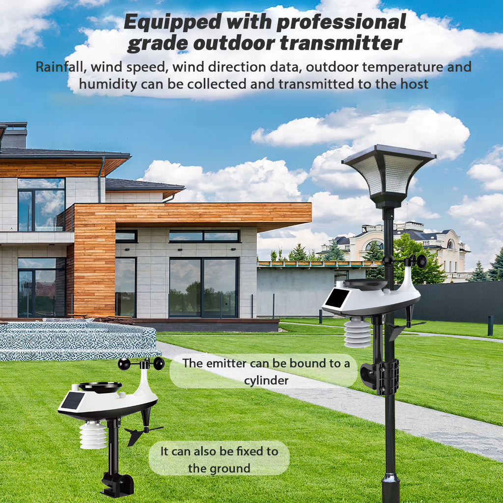Station Météo Wi-Fi Tuya Complète - Vent Pluie Température Humidité Qualité Air UV - APPRO-DISTRI