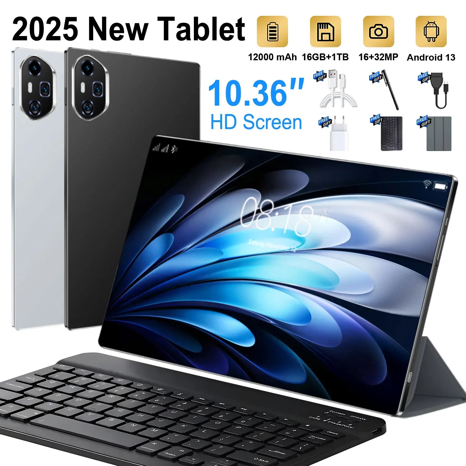 Tablette 300Pro 10,36" Android 14 - Snapdragon 8Gen2 16 Go+1 To 5G