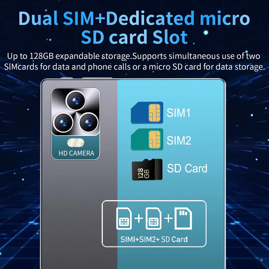 Tablette Android 13 - 10.36" 16GB RAM 1TB ROM, 10 Cœurs, 5G, 12000mAh, Dual SIM