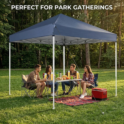 Kiosque Pliant 2x2 m – Tente Pop-Up Instantanée, Toile Oxford 420D UPF 50+, 3 Hauteurs, Sac de Transport