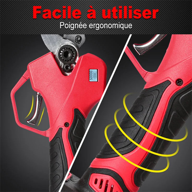 Sécateur Électrique Sans Fil 1000W/900W – Lame 50mm, Brushless, 2 Batteries