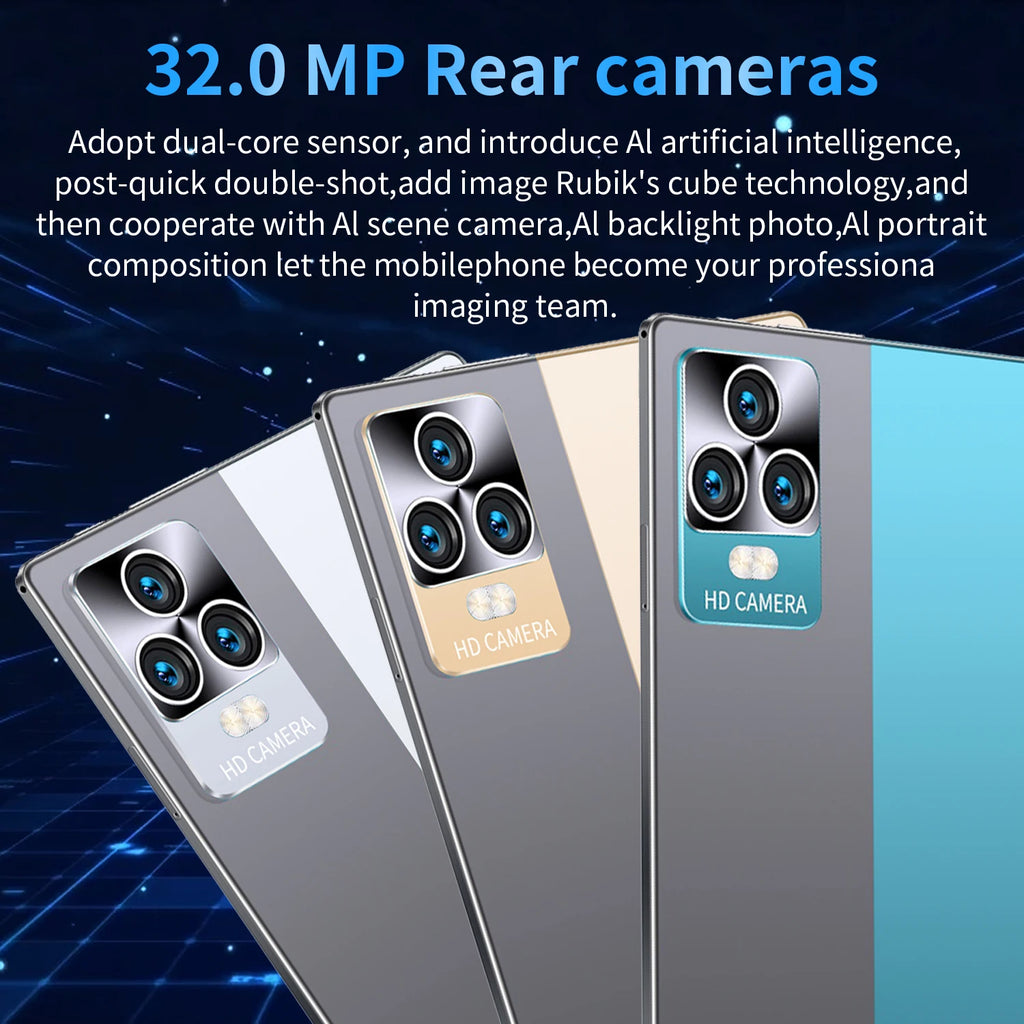 Tablette Android 13 - 10.36" 16GB RAM 1TB ROM, 10 Cœurs, 5G, 12000mAh, Dual SIM