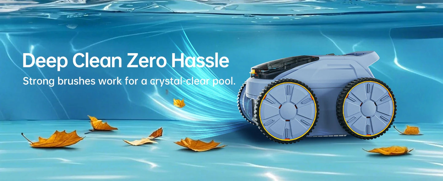 Robot Nettoyeur de Piscine Seauto – Sans Fil | Aspiration 45 000 Pa | Jusqu'à 200 m²