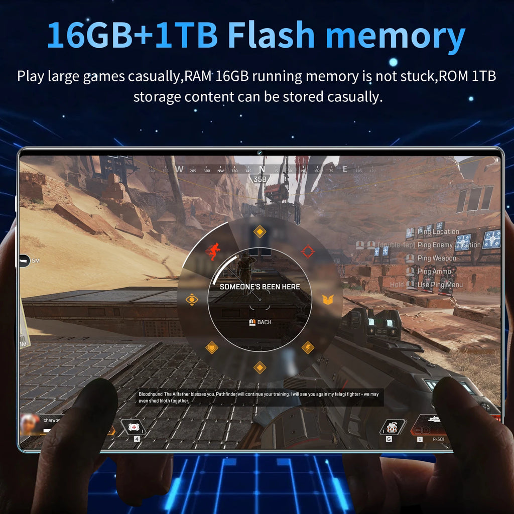 Tablette Android 13 - 10.36" 16GB RAM 1TB ROM, 10 Cœurs, 5G, 12000mAh, Dual SIM