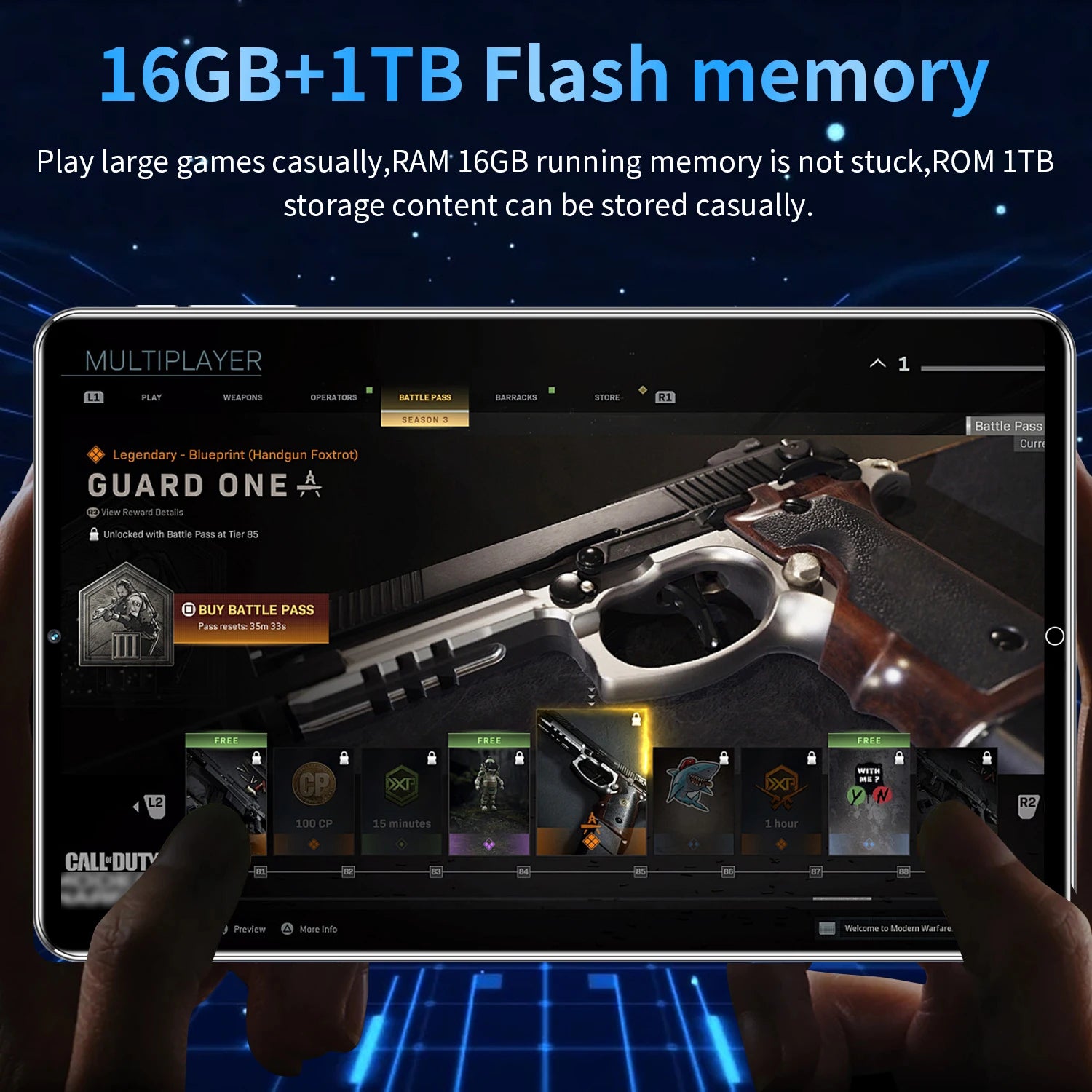 Tablette Android 13 - 10.36" 16GB RAM 1TB ROM, 10 Cœurs, 5G, 12000mAh, Dual SIM