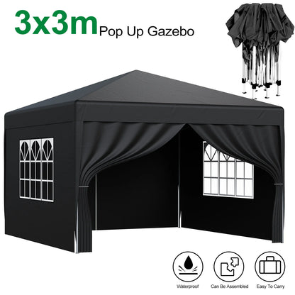 Gazebo Pop-Up Loefme – Tente de Jardin Imperméable 6 Côtés | 2,5x2,5M à 3x6M