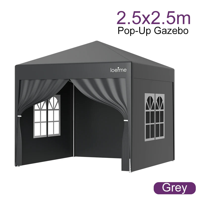 Gazebo Pop-Up Loefme – Tente de Jardin Imperméable 6 Côtés | 2,5x2,5M à 3x6M