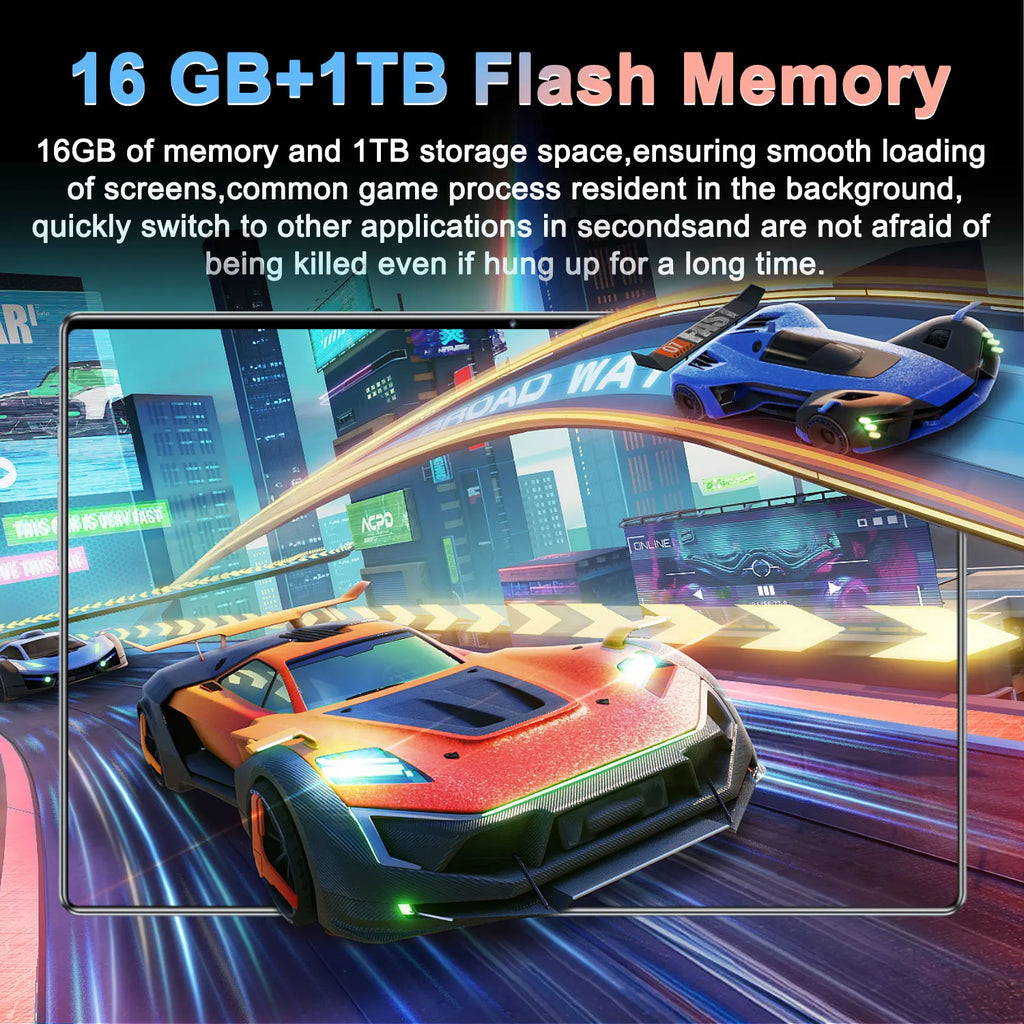 Tablette S11 Ultra Android 13 - 10.36" 16GB RAM 1TB ROM, 14 Cœurs, 20000mAh, WiFi