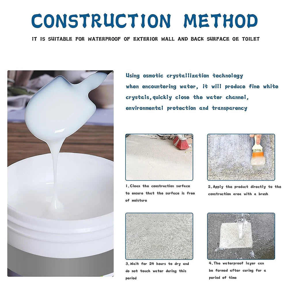 Transparent Waterproof Sealant for Roofs and Cracks