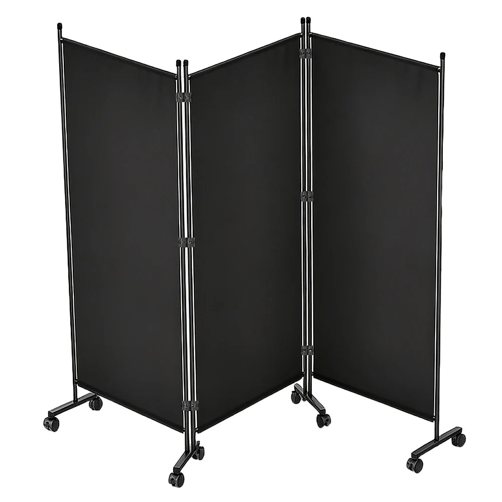Écran de Confidentialité Pliable sur Roulettes – Paravent Mobile 3 ou 6 Panneaux, Intérieur/Extérieur