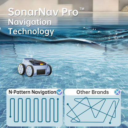 Robot Nettoyeur de Piscine Seauto – Sans Fil | Aspiration 45 000 Pa | Jusqu'à 200 m²