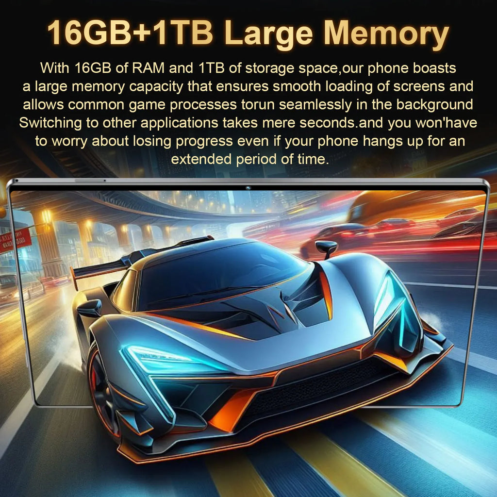 Tablette 300Pro 10,36" Android 14 - Snapdragon 8Gen2 16 Go+1 To 5G