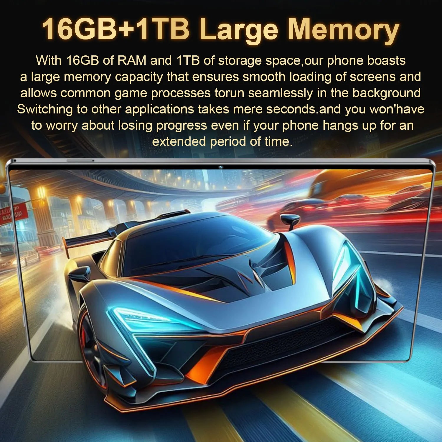 Tablette 300Pro 10,36" Android 14 - Snapdragon 8Gen2 16 Go+1 To 5G