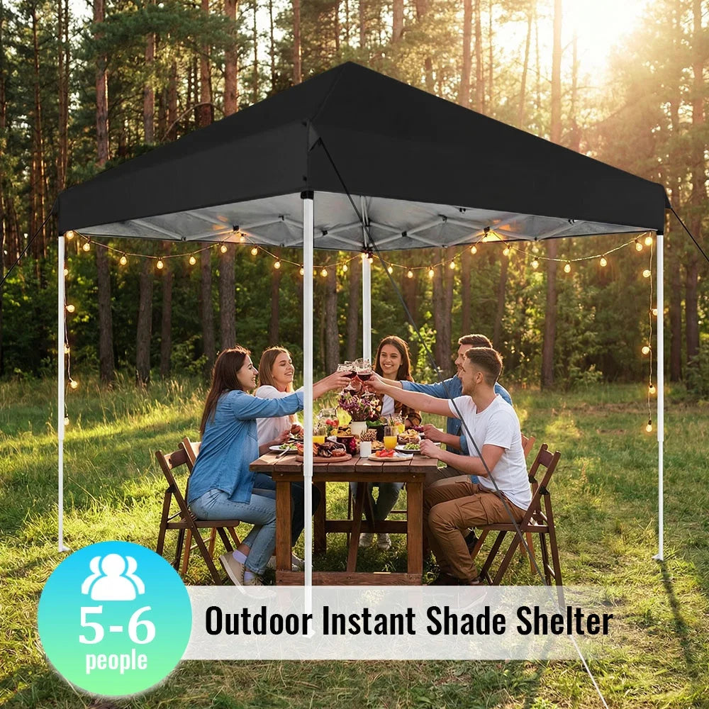 Kiosque Pliant 2x2 m – Tente Pop-Up Instantanée, Toile Oxford 420D UPF 50+, 3 Hauteurs, Sac de Transport