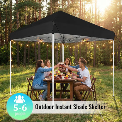 Kiosque Pliant 2x2 m – Tente Pop-Up Instantanée, Toile Oxford 420D UPF 50+, 3 Hauteurs, Sac de Transport
