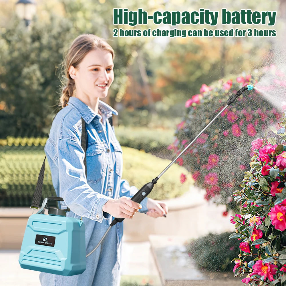 Pulvérisateur Électrique à Dos 8L – Rechargeable USB, 3 Modes, Télescopique 92cm