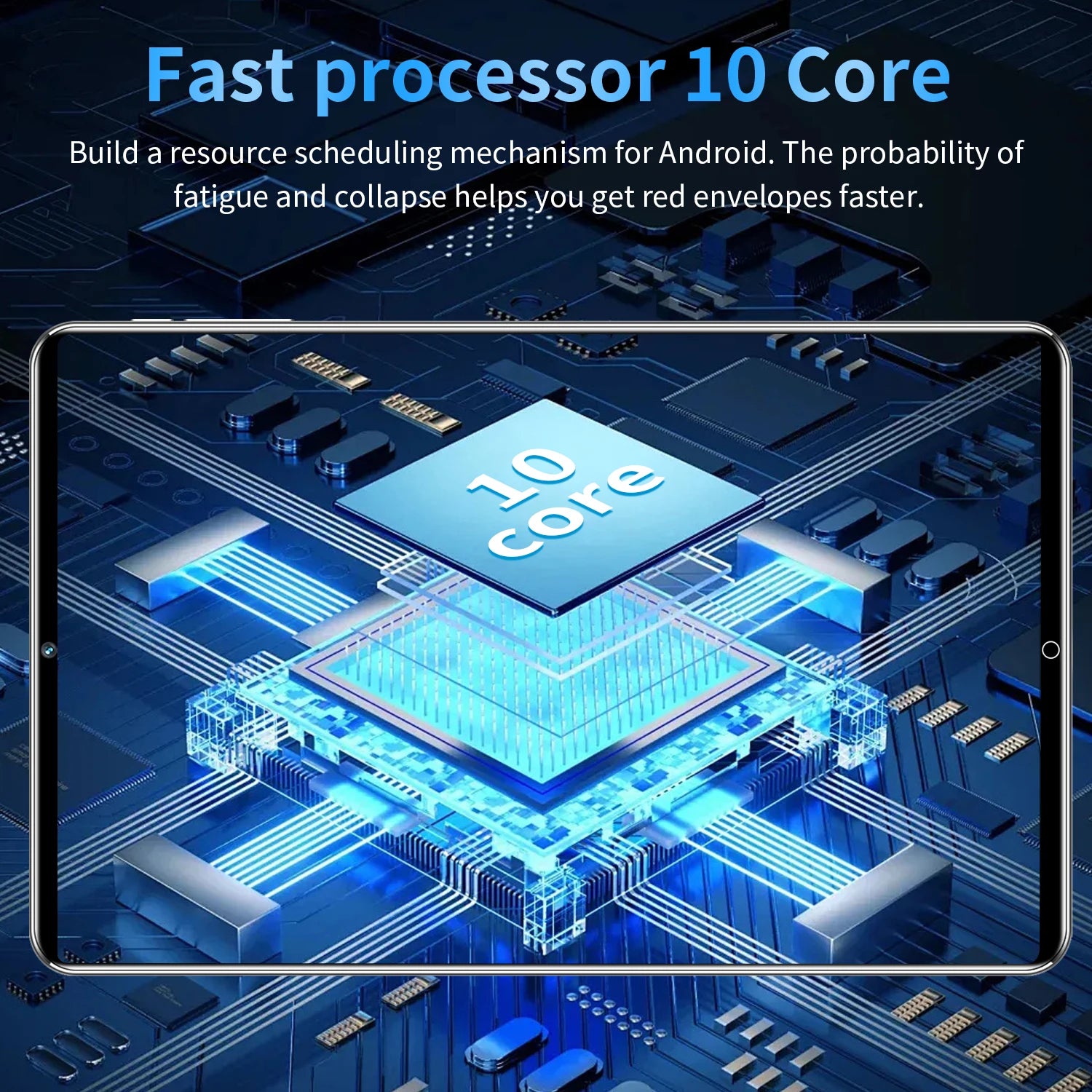 Tablette Android 13 - 10.36" 16GB RAM 1TB ROM, 10 Cœurs, 5G, 12000mAh, Dual SIM