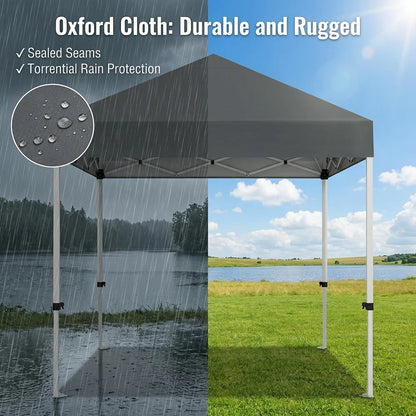 Kiosque Pliant 2x2 m – Tente Pop-Up Instantanée, Toile Oxford 420D UPF 50+, 3 Hauteurs, Sac de Transport
