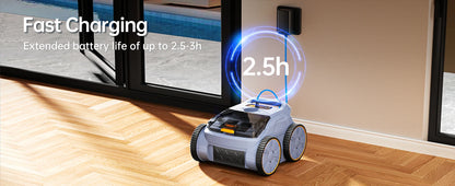 Robot Nettoyeur de Piscine Seauto – Sans Fil | Aspiration 45 000 Pa | Jusqu'à 200 m²