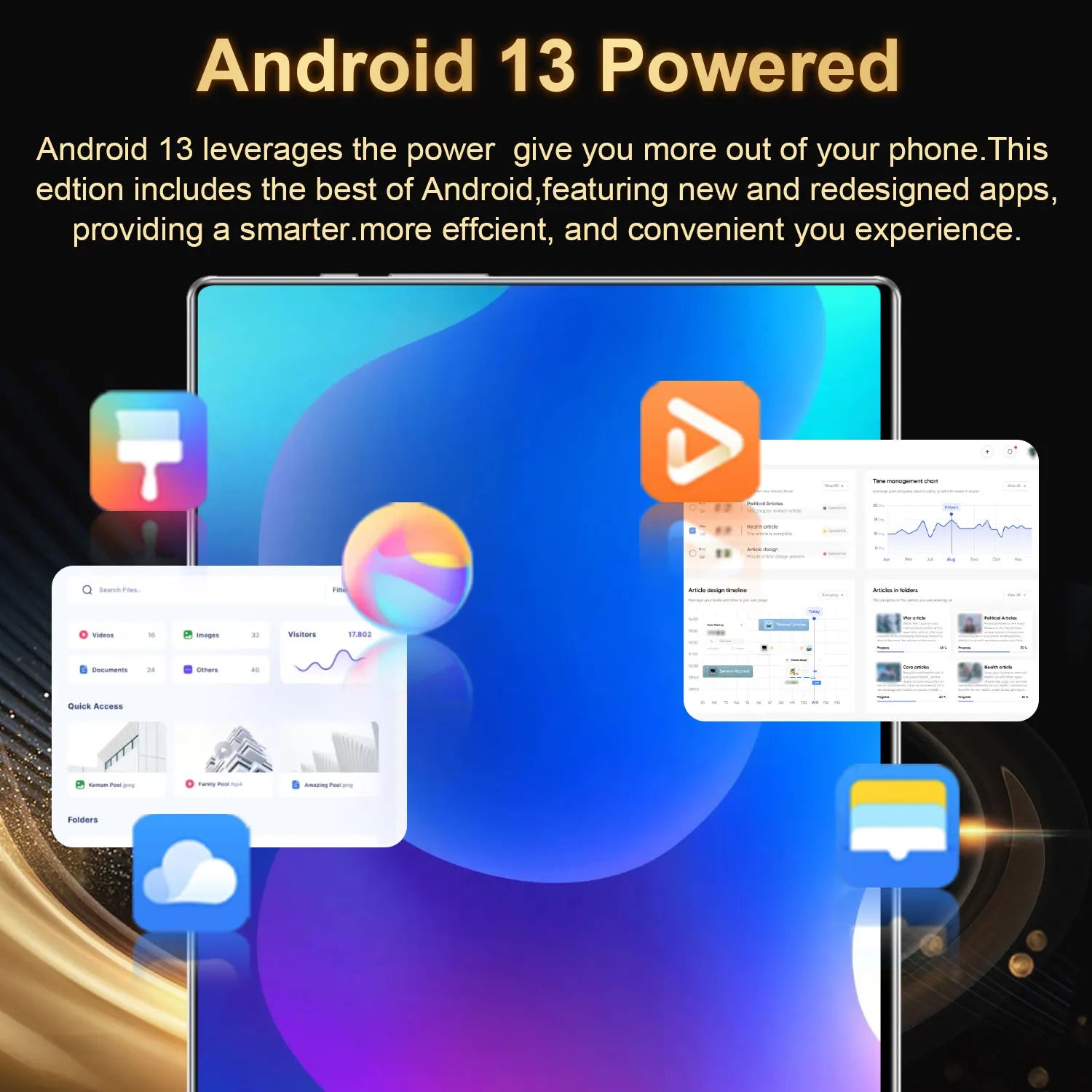 Tablette 300Pro 10,36" Android 14 - Snapdragon 8Gen2 16 Go+1 To 5G