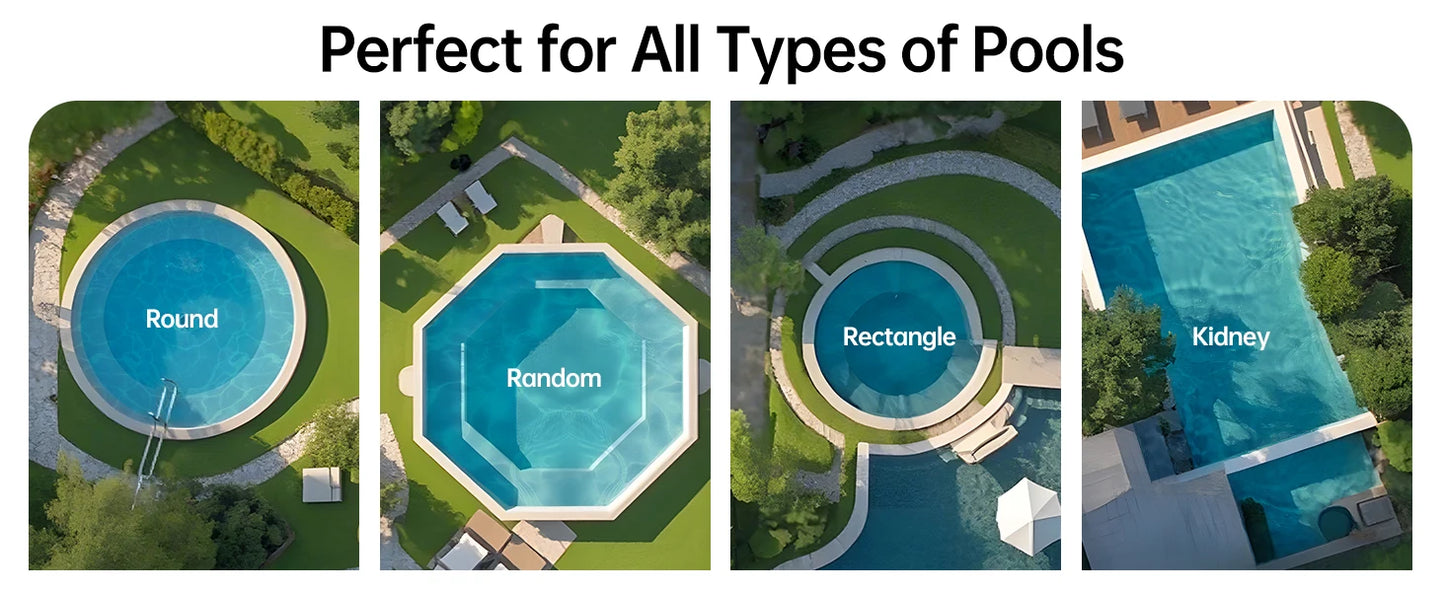 Robot Nettoyeur de Piscine Seauto – Sans Fil | Aspiration 45 000 Pa | Jusqu'à 200 m²
