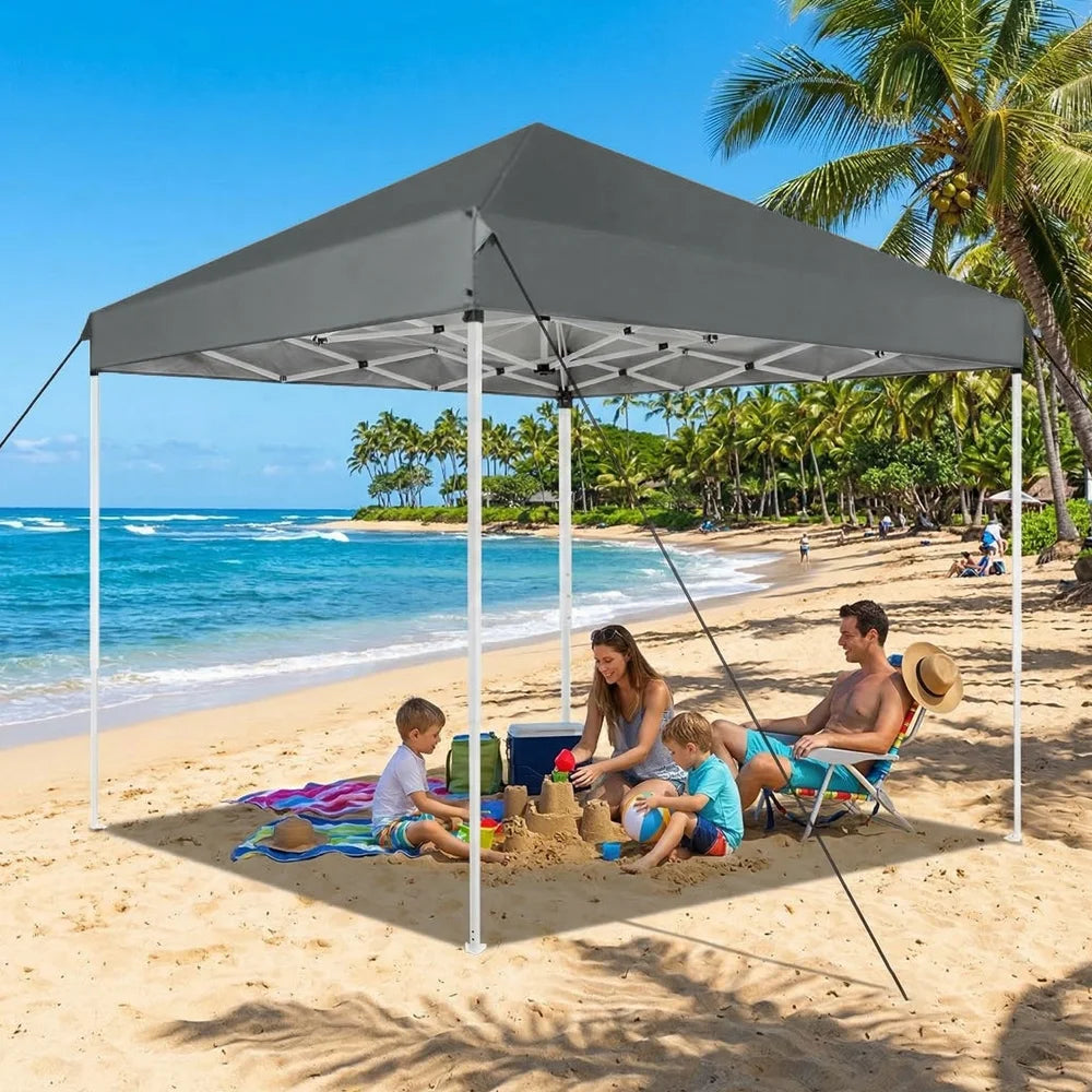 Kiosque Pliant 2x2 m – Tente Pop-Up Instantanée, Toile Oxford 420D UPF 50+, 3 Hauteurs, Sac de Transport