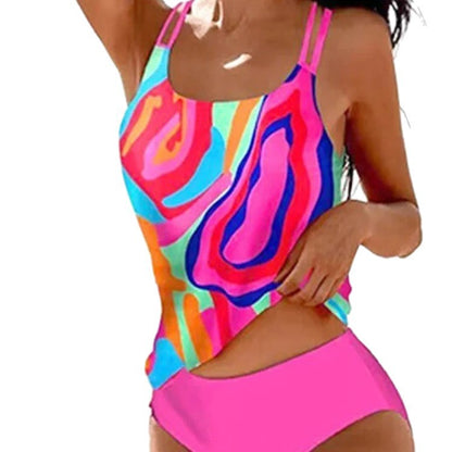 Maillot de Bain Deux Pièces Femme — Bikini Imprimé à Pois Style Rétro