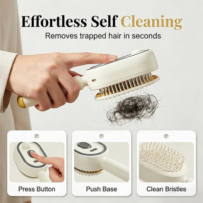 Brosse à cheveux vapeur ionique électrique – Lissage sans résidu