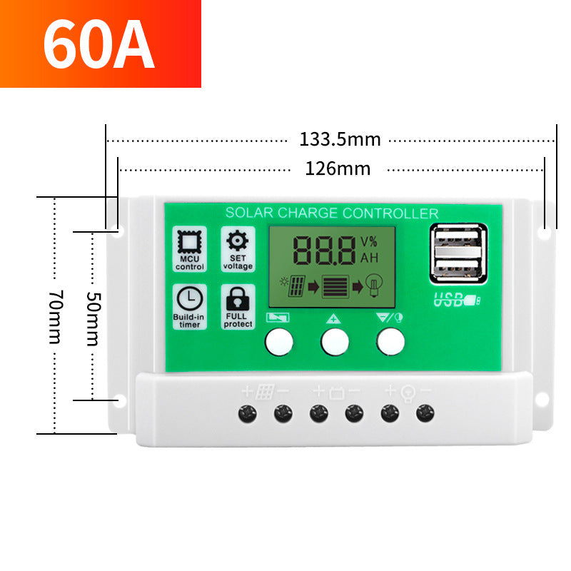 Solar controller fully automatic lead-acid battery 12v24v street lamp intelligent charging and discharging system - APPRO-DISTRI