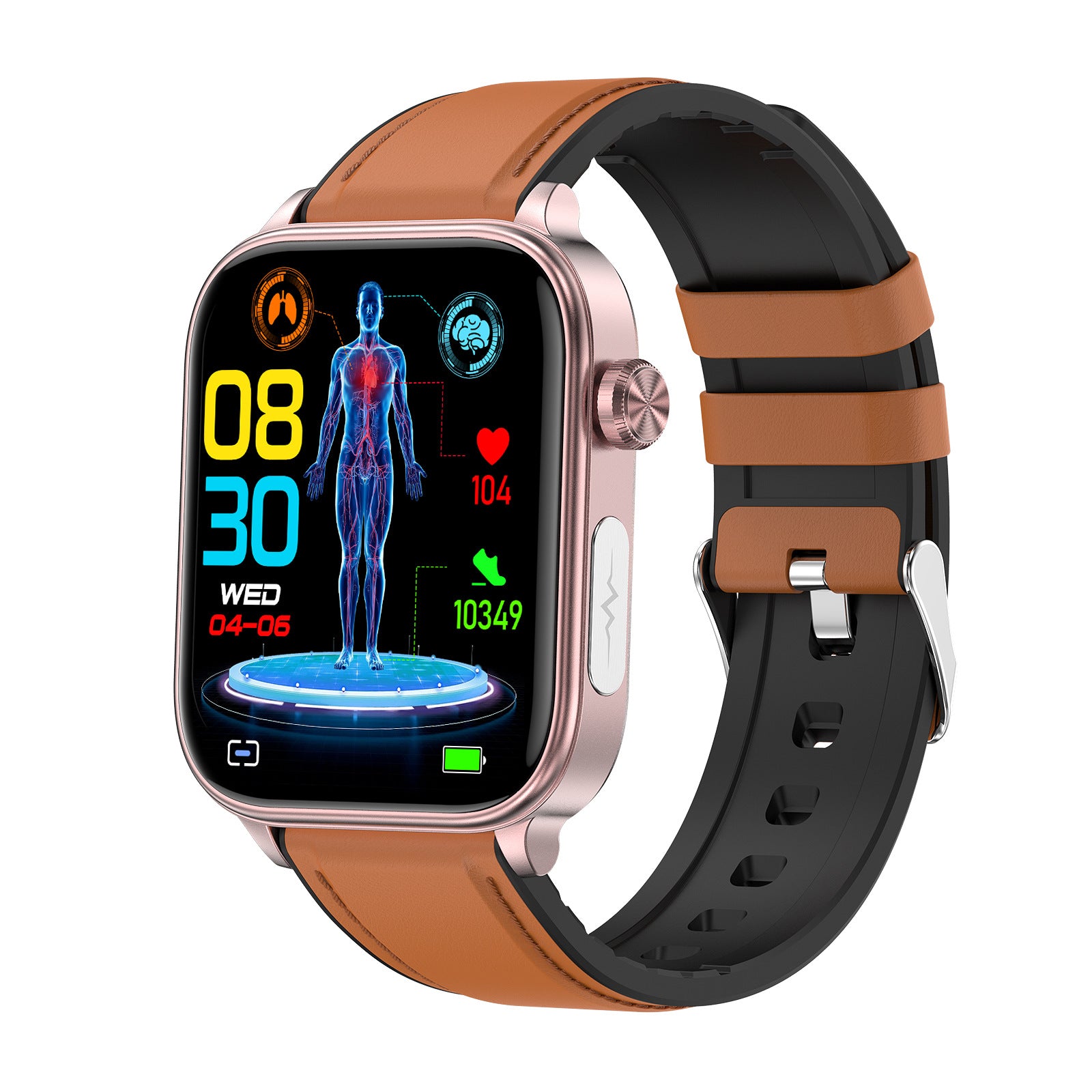 Montre Connectée ET570 - Appel Bluetooth, ECG, Glycémie Non-Invasive et Oxygène Sanguin