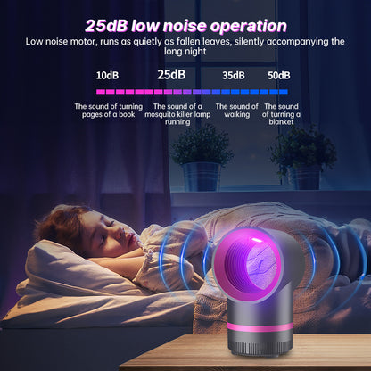 Lampe Anti-Moustiques USB Silencieuse – Piège à Insectes Portable, Sans Produit Chimique