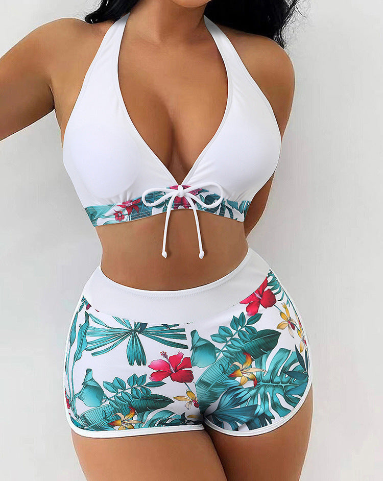 Maillot de Bain Femme Taille Haute Couleur Unie & Imprimé – 21 Coloris, S à 3XL
