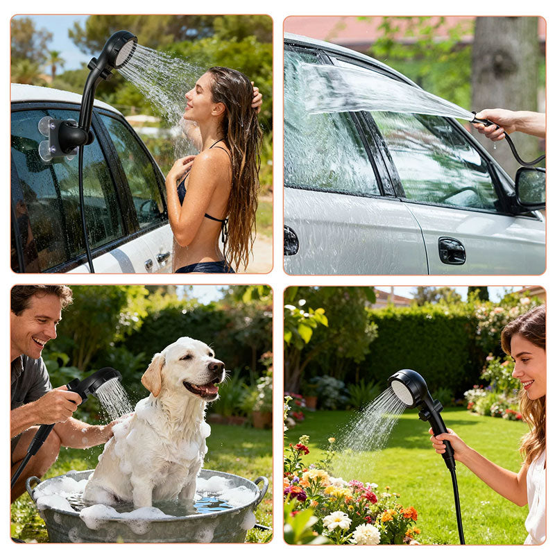 Douche Portable Camping 6000mAh – Pompe Rechargeable avec Affichage