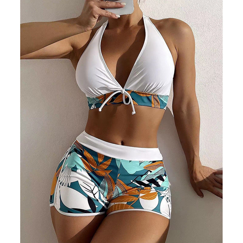 Maillot de Bain Femme Taille Haute Couleur Unie & Imprimé – 21 Coloris, S à 3XL