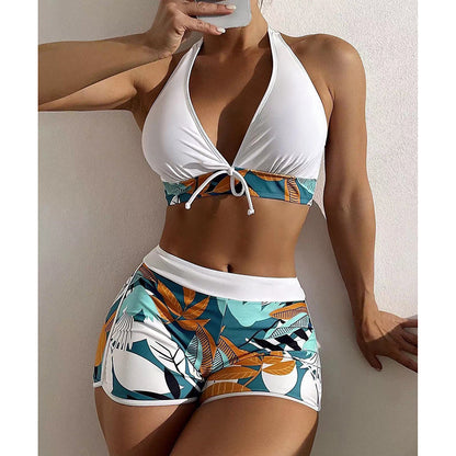 Maillot de Bain Femme Taille Haute Couleur Unie & Imprimé – 21 Coloris, S à 3XL