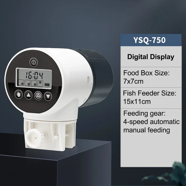 Fish tank feeder intelligent small and large capacity aquarium koi goldfish timed automatic fish feeder