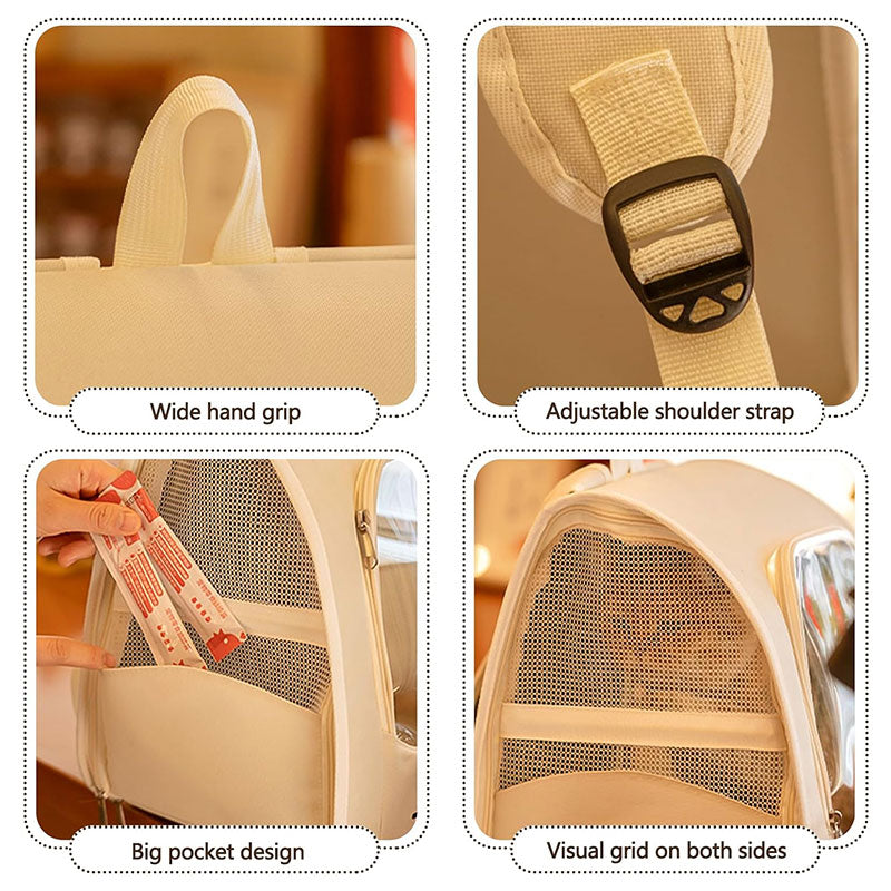 Sac à Dos de Transport pour Chat et Chien - Transporteur Respirant avec Mesh pour Voyage et Voiture