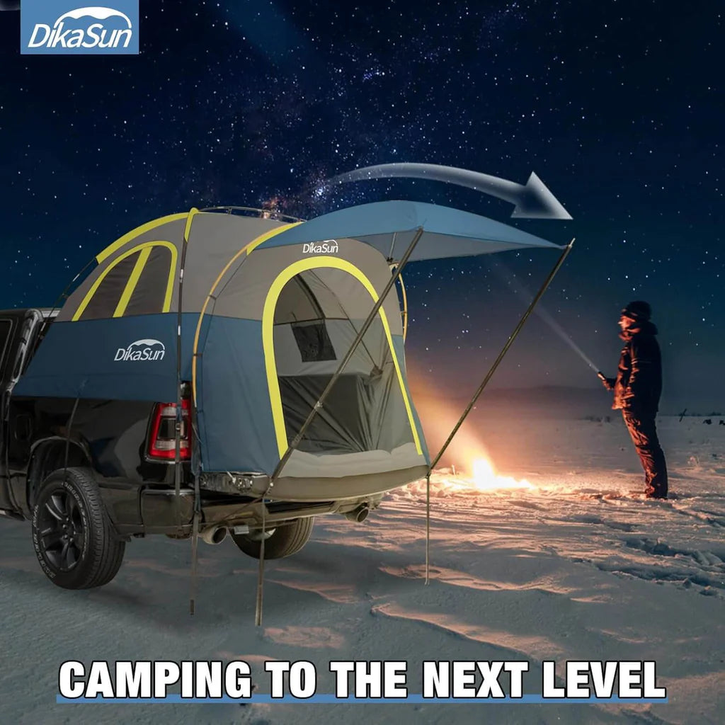 5.5-6.7ft Pickup Truck Bed Tent with Awining Navy