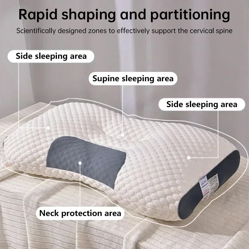 Oreiller SPA Fibre Soja Orthopédique - Massage Cervical Soutien Nuque Sommeil