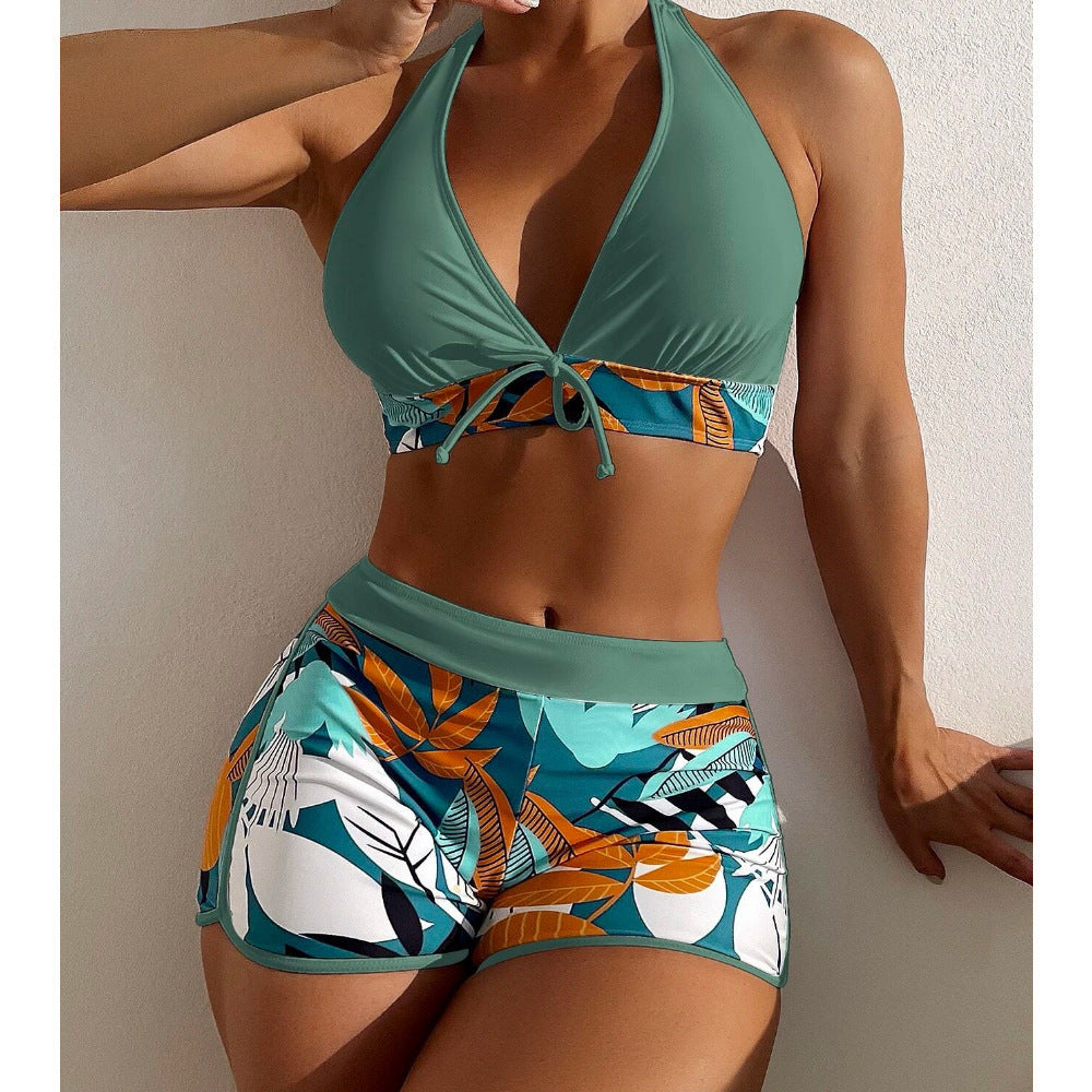 Maillot de Bain Femme Taille Haute Couleur Unie & Imprimé – 21 Coloris, S à 3XL