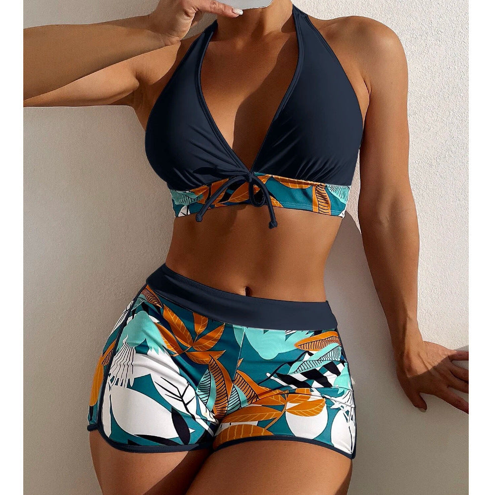 Maillot de Bain Femme Taille Haute Couleur Unie & Imprimé – 21 Coloris, S à 3XL