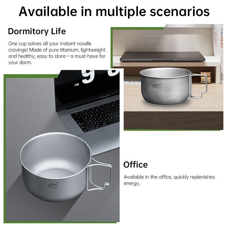 Popote Camping Titane - Casserole Pliable Ultra-Légère 200g pour Randonnée et Outdoor