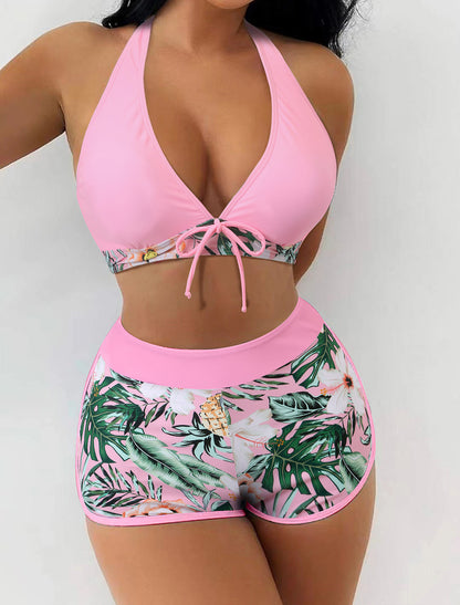 Maillot de Bain Femme Taille Haute Couleur Unie & Imprimé – 21 Coloris, S à 3XL