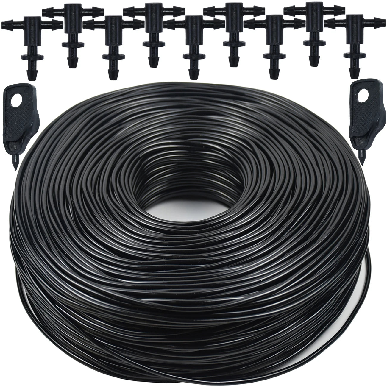 Kit Micro-Irrigation Goutte-à-Goutte SPRYCLE – Tuyau PVC 3/5mm avec Connecteur et Goutteurs (5M à 140M)