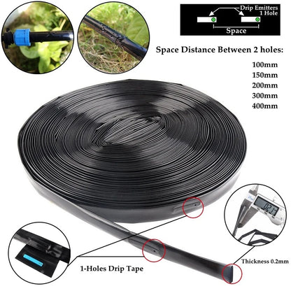 Ruban Goutte-à-Goutte PE 16mm – Tuyau d’Irrigation Micro-Perforé, Espacement 10 à 50cm, 20m à 100m