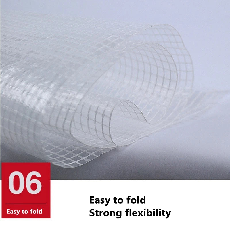 Bâche transparente imperméable PE 180g/m² – Balcon, Serre, Jardin, Camping | 2 couleurs