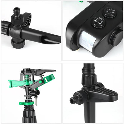 Solar Powered Motion Activated Animal Bird Mouse Repellent Garden Lawn Sprinkler  invading animal away from the garden orchard