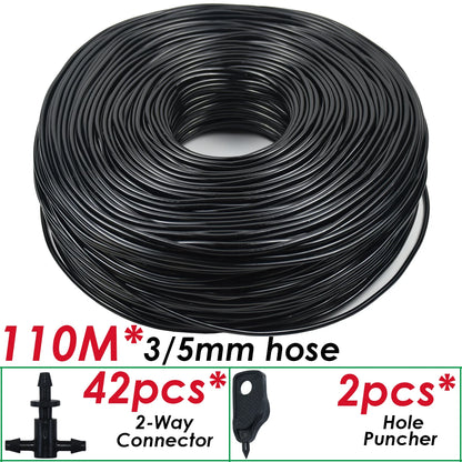 Kit Micro-Irrigation Goutte-à-Goutte SPRYCLE – Tuyau PVC 3/5mm avec Connecteur et Goutteurs (5M à 140M)