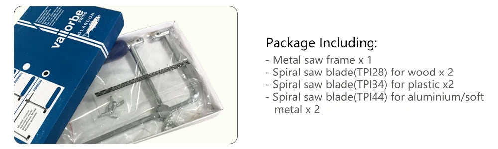 Scie à Chantourner Manuelle 4" Réglable Forme U Bois Menuiserie Artisanat 6 Lames Spirale