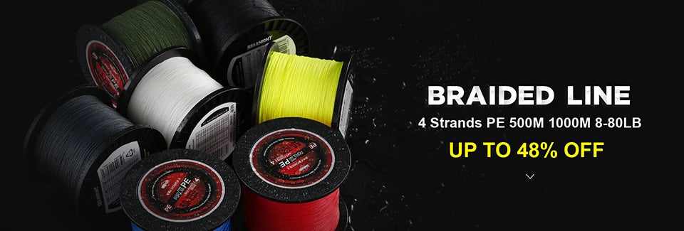 Tresse Pêche SeaKnight TriPoseidon 4 Brins 300m PE 8-60LB Multifilament Carpe Carnassier